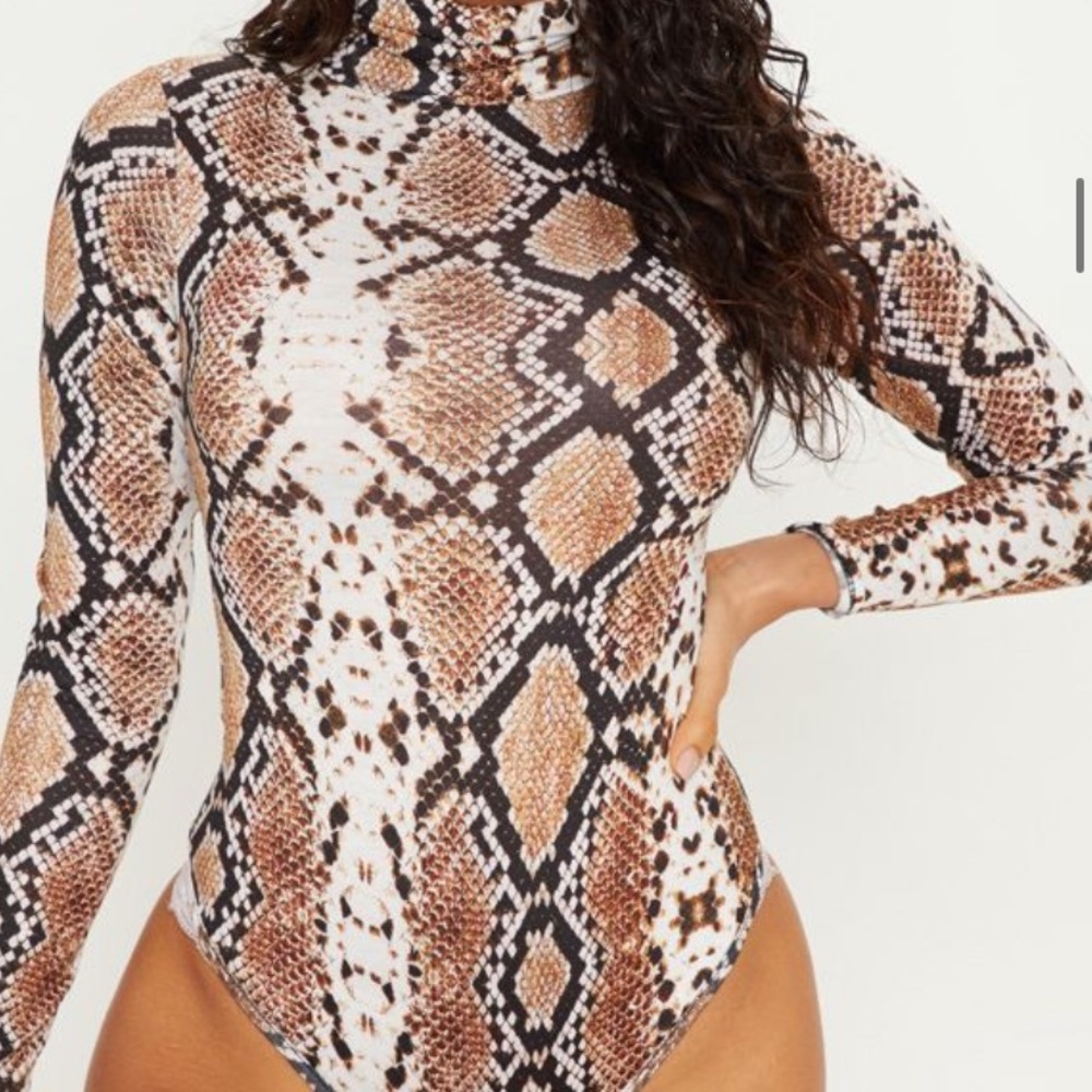 PLT Snake Print Turtle Neck